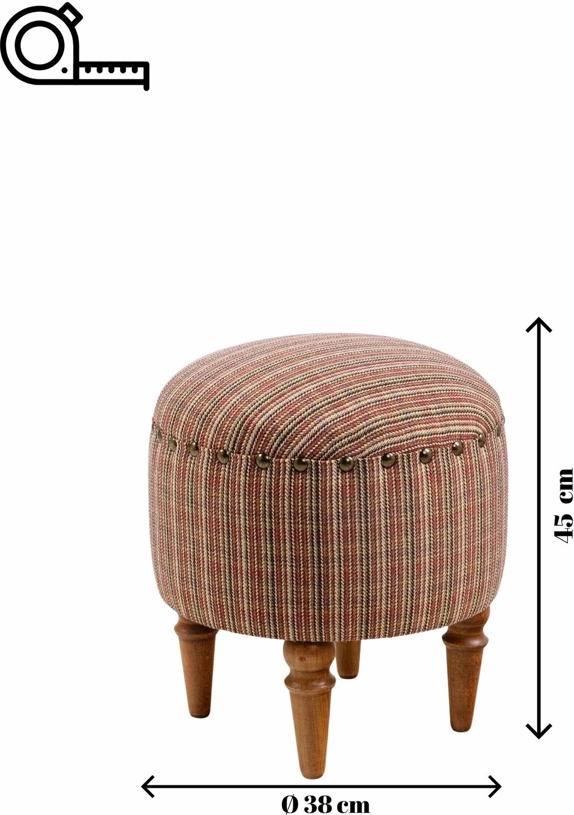 Tufet Saga Nostajik, multingjyrësh, këmbë arre, Atelier del Sofa