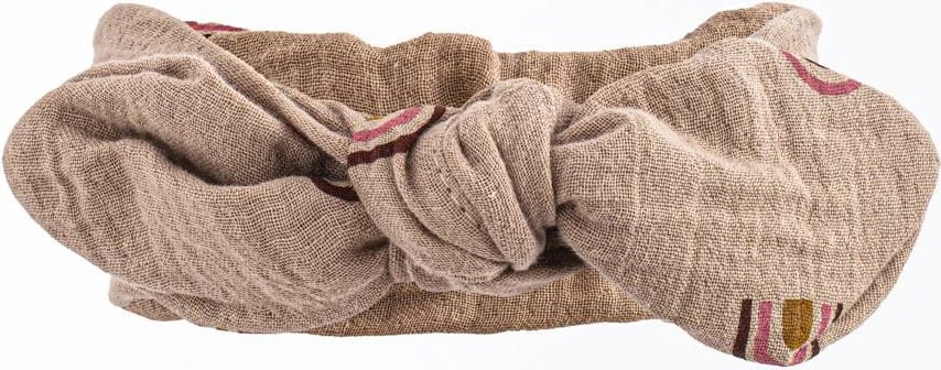 Shirit për kokë bebe, New Baby, Rainbow, muslin 100% pambuk, madhësi 74 (6-9m), kafe