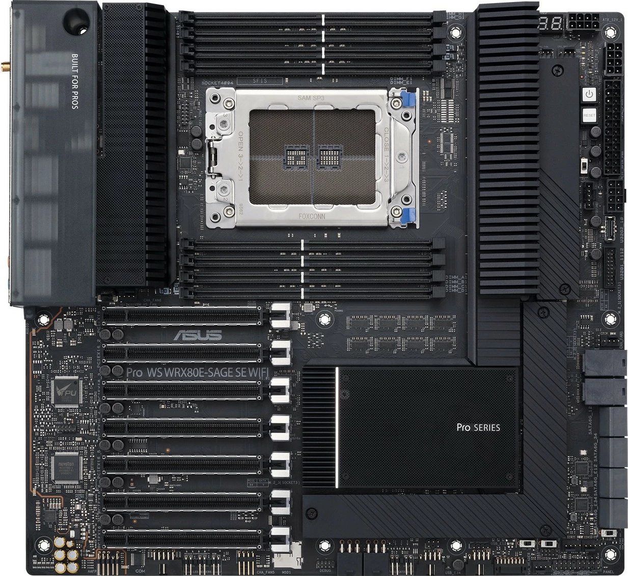 Pllakë amë ASUS Pro WS WRX80E-SAGE SE WIFI II, Socket sWRX8, AMD Ryzen Threadripper PRO, 2.05 TB, e zezë