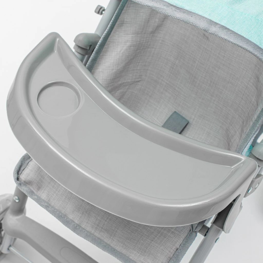 karrocë lodër për kukulla, Baby Mix, Lana, sportive, 58.5x33x61.5 cm, për 3+ vjeç, me shportë, mentë