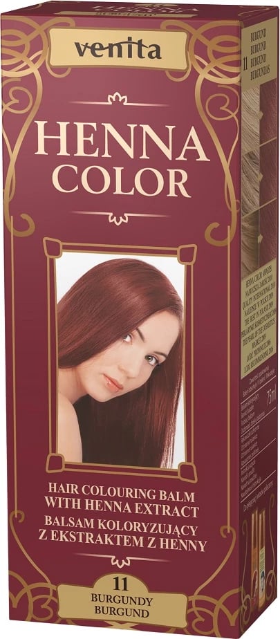 Balsam ngjyrues për flokë Venita Henna Color për femra 11 Burgund 75ml