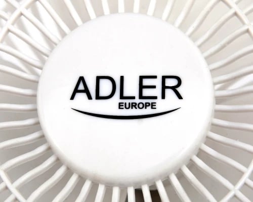 Ventilator tavoline Adler AD 7317 15 cm 2 shpejtësi 30W me bazë dhe kapëse i bardhë