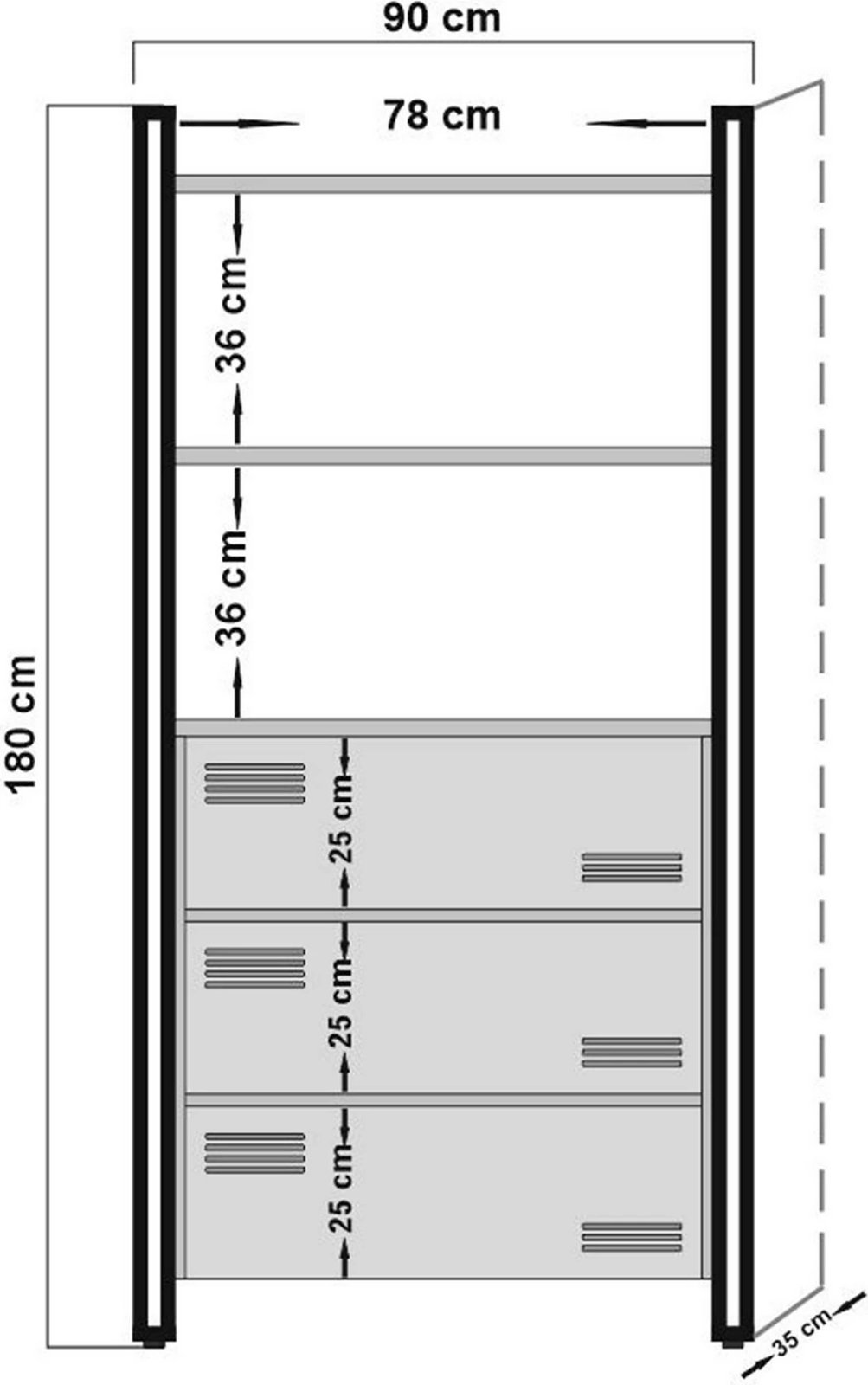 Set mobiljesh për dhomë studimi, Hanah Home, COSMO-TKM.10, ngjyrë Atlantic Pine dhe e zezë Set mobiljesh për dhomë studimi, Hanah Home, COSMO-TKM.10, ngjyrë Atlantic Pine dhe e zezë
