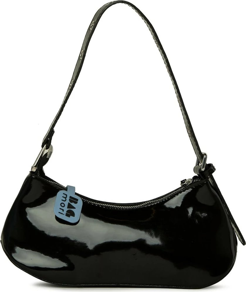 Çantë shpatulle mini, lëkurë PU, e zezë, Zoozie Bags, M000008444