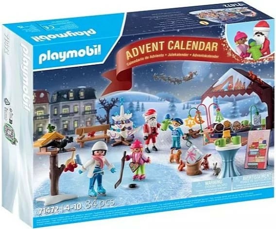 Kalendar Advent Playmobil 71472 Christmas Market, 24 surpriza, 84 pjesë, set