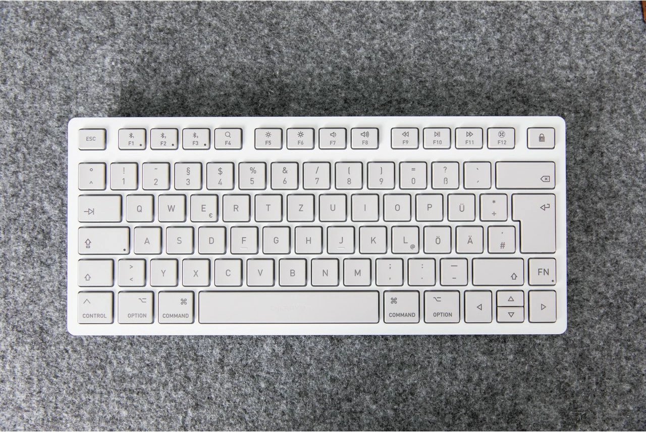Tastierë Cherry KW 7100 MINI BT, 75%, Wireless, Bluetooth, QWERTZ, Bardhë