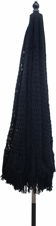 Ombrellë Brilie dru-makrame D2.70x2.60m e zezë