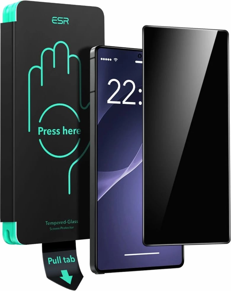 Xham privatësie i temperuar ESR për Samsung Galaxy S25 Ultra, me kornizë instalimi