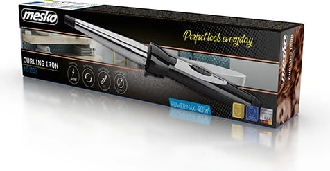 Masha flokësh, Adler, MS 2109, konike 13-25mm, qeramike, 40W, e zezë/argjendtë