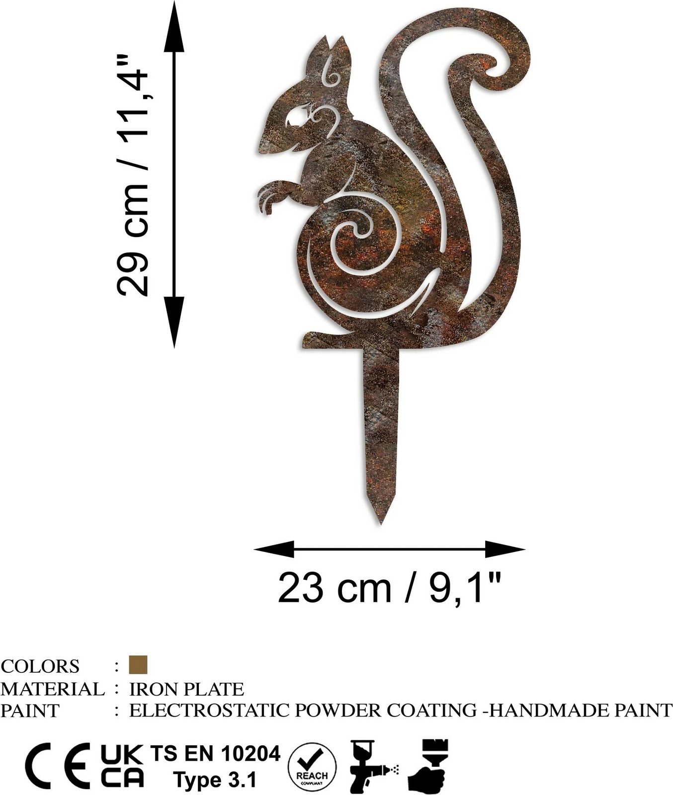 Objekt dekorativ për kopsht, dizajn Aberto, ketër, A 01