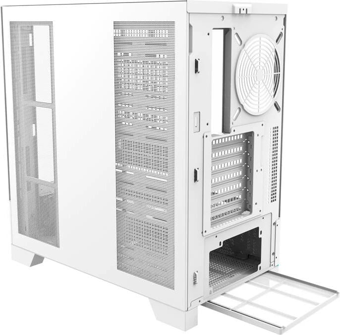 Kasë Darkflash DY451, Big Tower, pa ventilatorë, xham i temperuar, e bardhë
