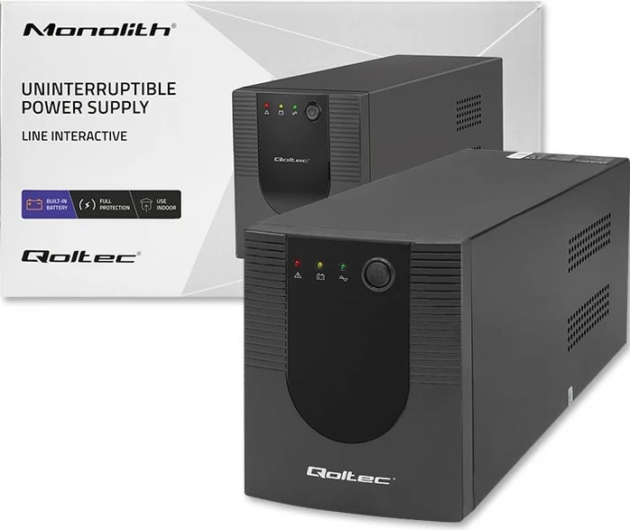 UPS Qoltec 53776, 1500VA, 900W, Midi Tower, Zi UPS Qoltec 53776, 1500VA, 900W, Midi Tower, Zi