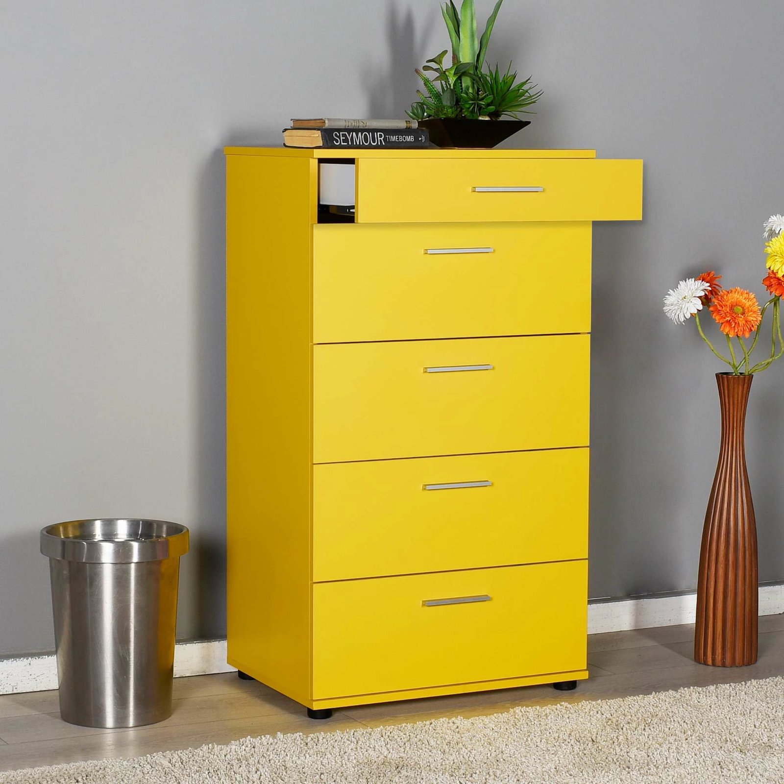 Komodë Hanah Home Trendline, e verdhë