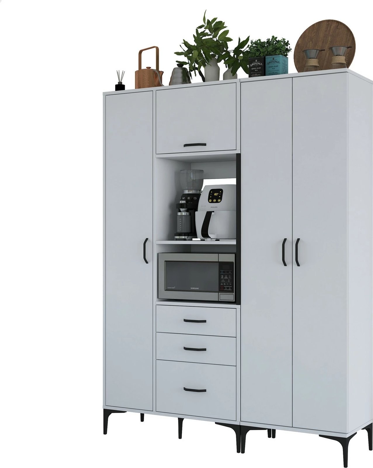 Dollap shumëpërdorimësh, ngjyrë e bardhë, Skye Decor, JE131 - 2989