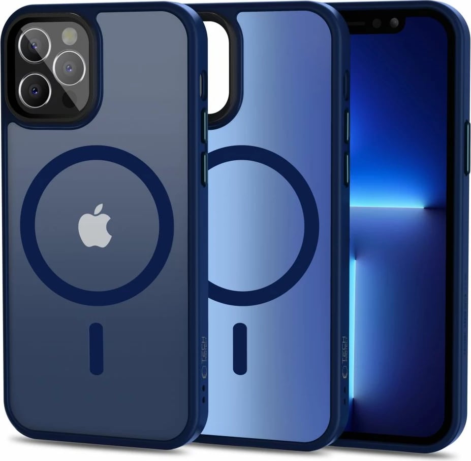 Mbështjellës Tech-Protect MagMat për iPhone 12 / 12 Pro, MagSafe, Blu e errët