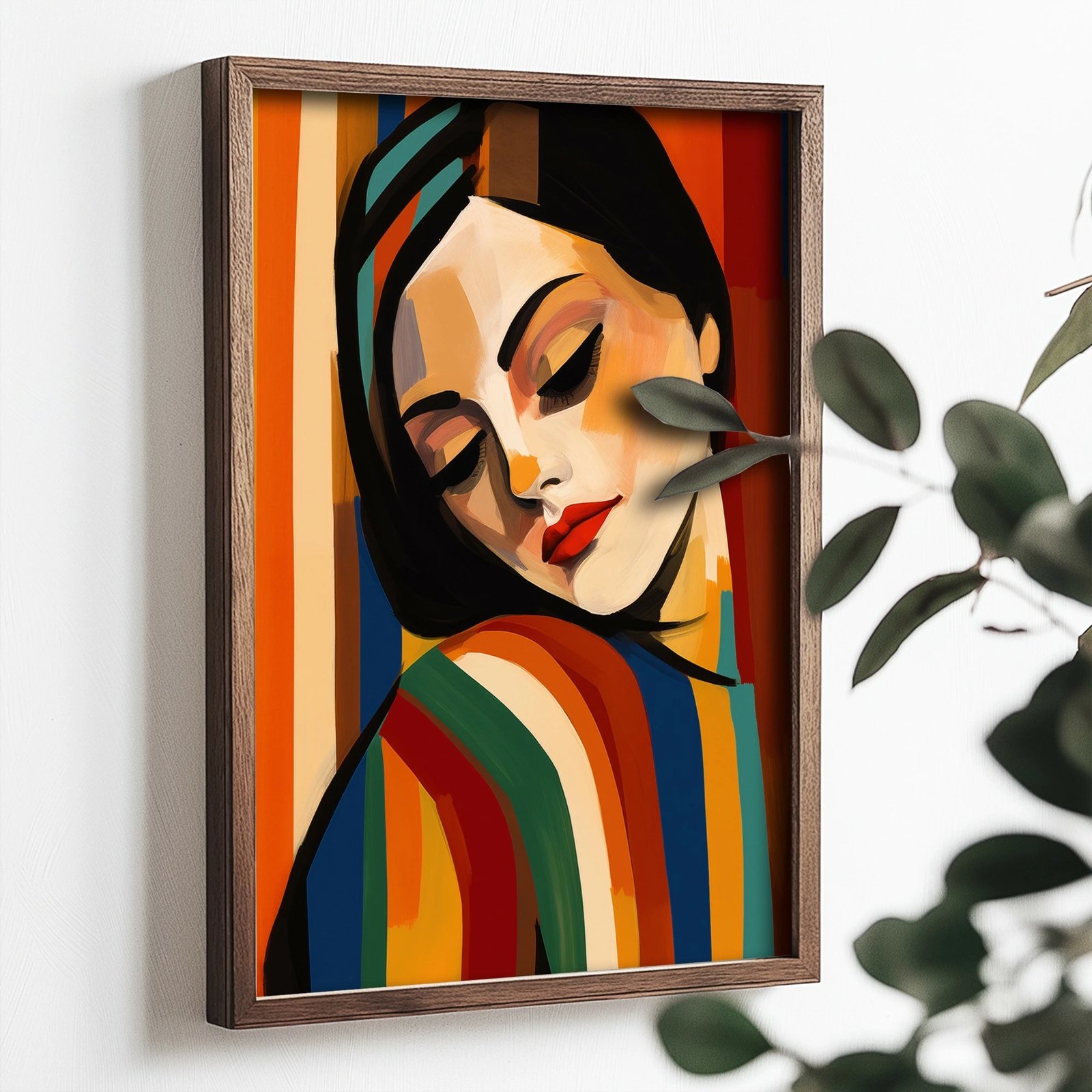 Pikturë dekorative me kornizë MDF, shumëngjyrëshe, Wallity TUN012-XL, 50x70x3.5cm