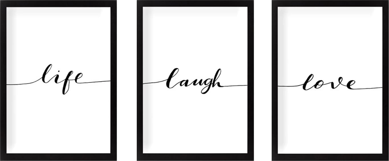 Set pikturash dekorative me kornizë (3 copë), Wallity, SET_041