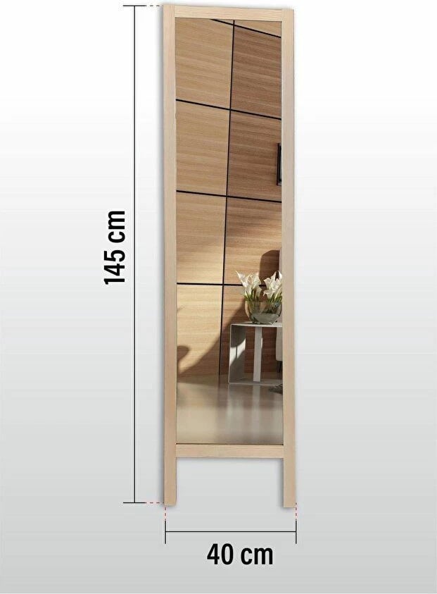 Pasqyrë qëndrore Cheval, ngjyrë druri, Skye Decor, 45x140cm