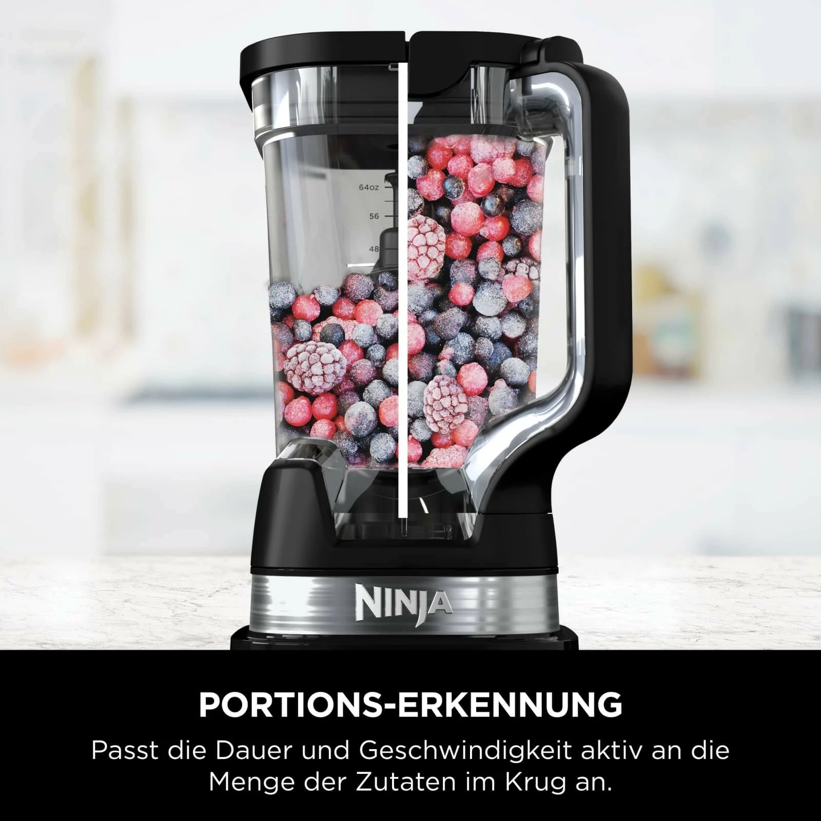 Blender tavoline Ninja Detect Power Mixer Pro, 2.1 L, 1200 W, e zezë, argjendtë