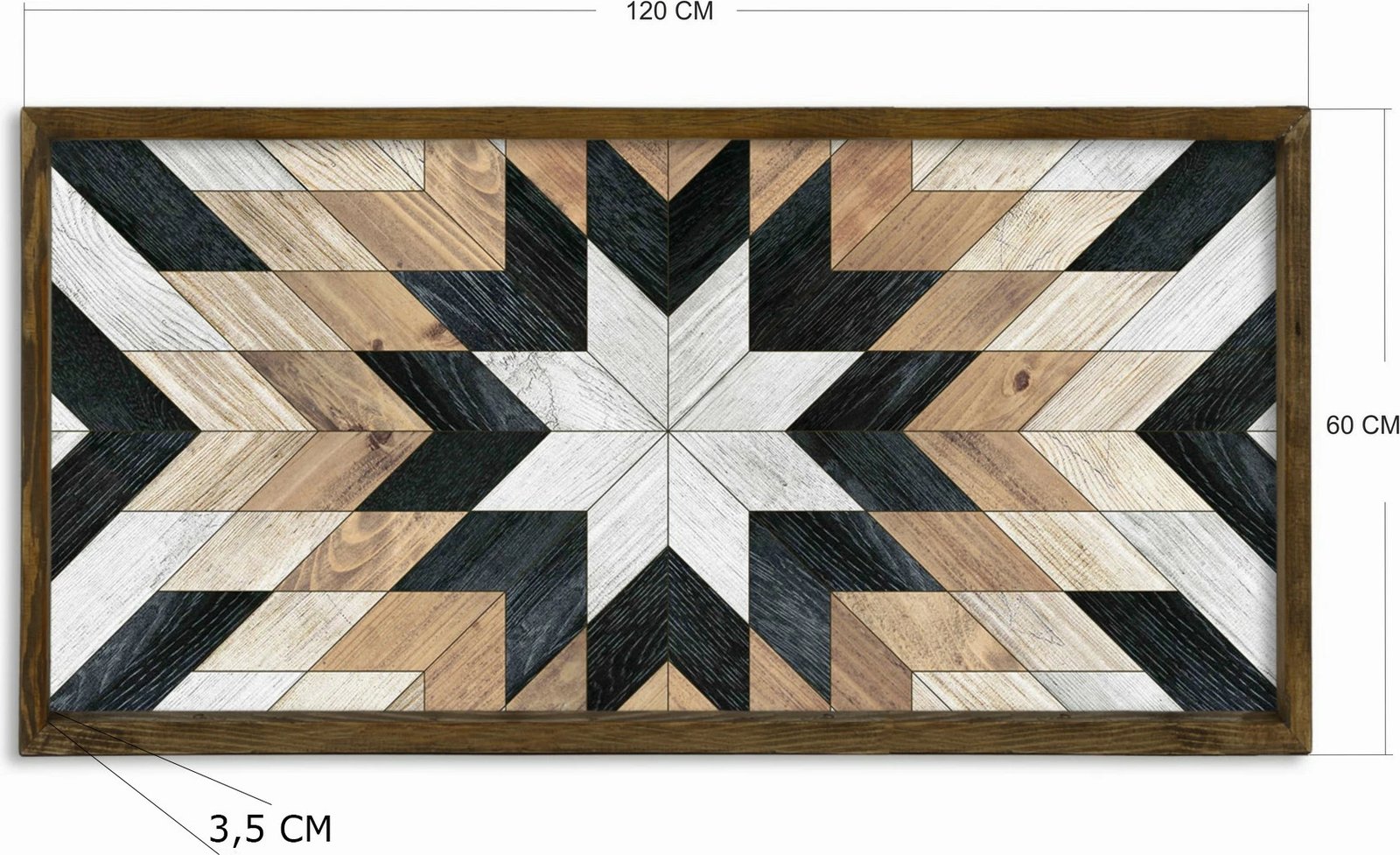 Pikturë dekorative me kornizë MDF, shumëngjyrëshe, TAH034, 120x60cm