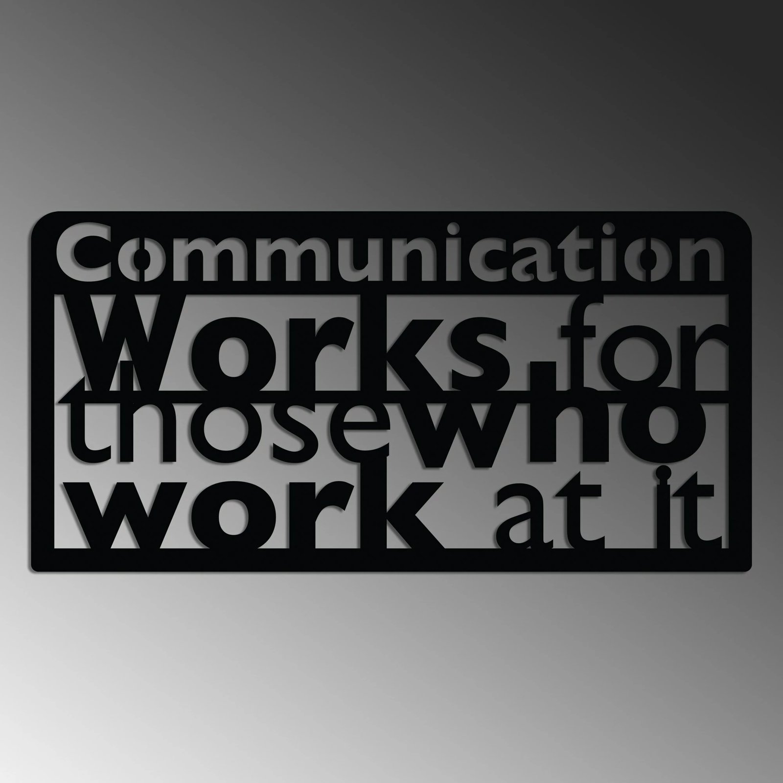 Aksesor dekorativ metalik për mur, Wallity, Communication