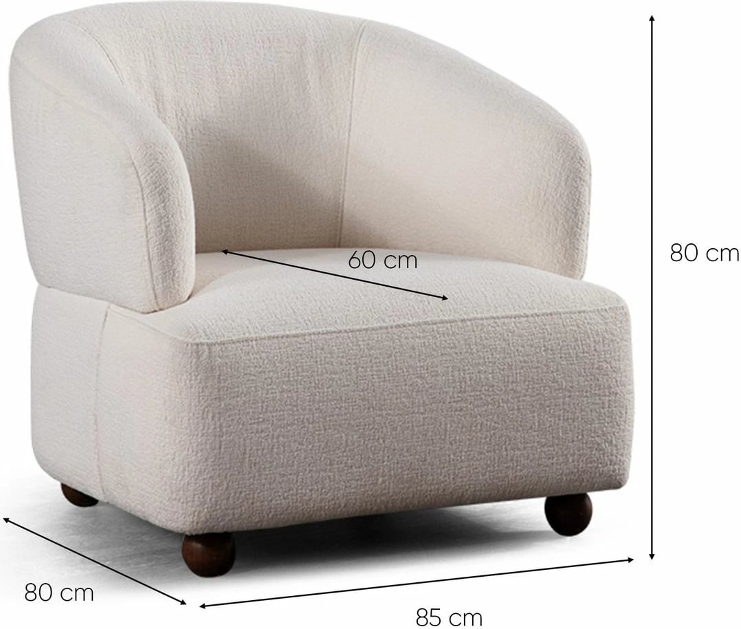 Karrige Wing Rena, Atelier del Sofa, e bardhë