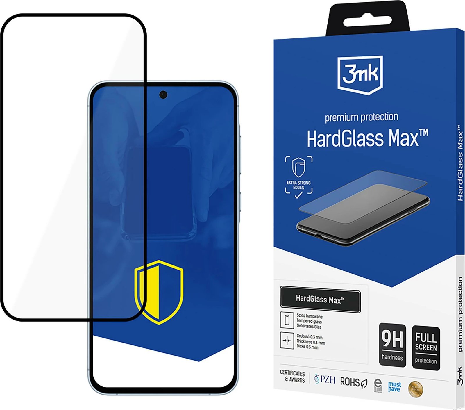 Xham i temperuar 3mk HardGlass Max për Samsung Galaxy A55 5G