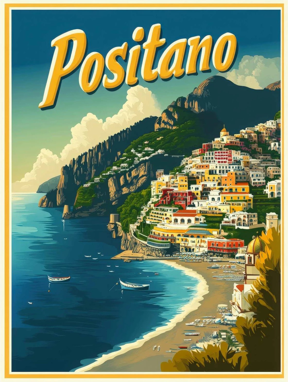 Pikturë dekorative me kornizë MDF, shumëngjyrëshe, Wallity, 30x40cm