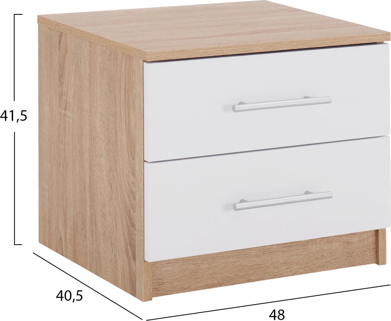 Komodinë nate, FH2220.06, sonama-bardhë, 48x40,5x41,5 cm Komodinë nate, FH2220.06, sonama-bardhë, 48x40,5x41,5 cm