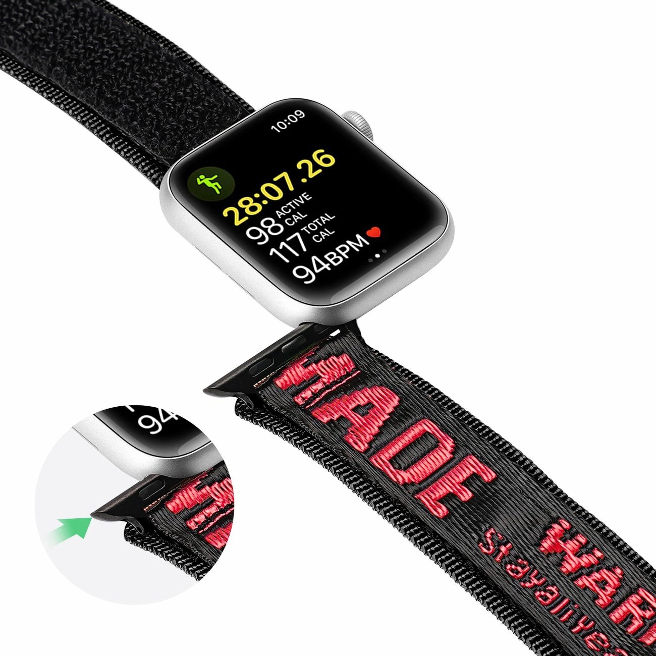 Rrip najloni për Apple Watch Dux Ducis Outdoor, 42/44/45/49mm, i zi dhe i kuq