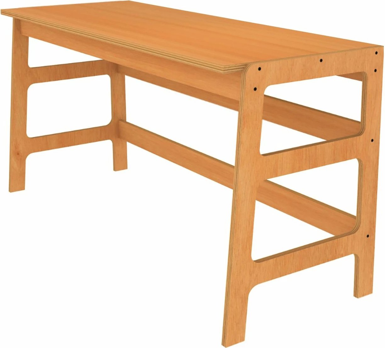 Set tavoline pune me raft librash, ngjyrë teak, Skye Decor, CPT4802-150