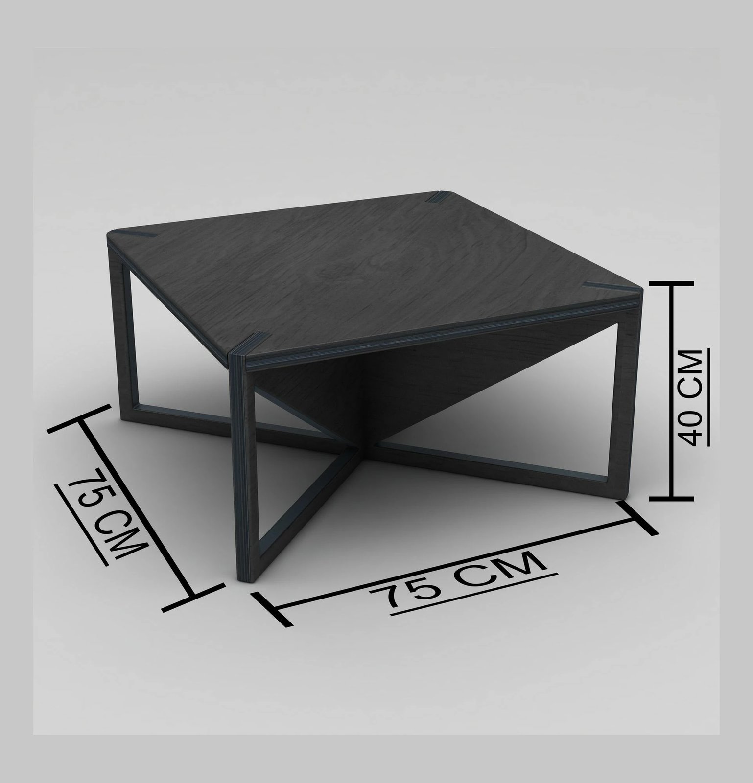 Tavolinë kafeje Skye Decor, ngjyrë e zezë