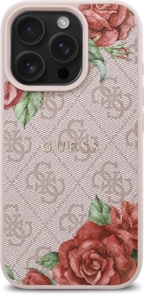 Mbështjellës Guess GUHMP16XP4ROPEMCP për iPhone 16 Pro Max 6.9", MagSafe, Rozë