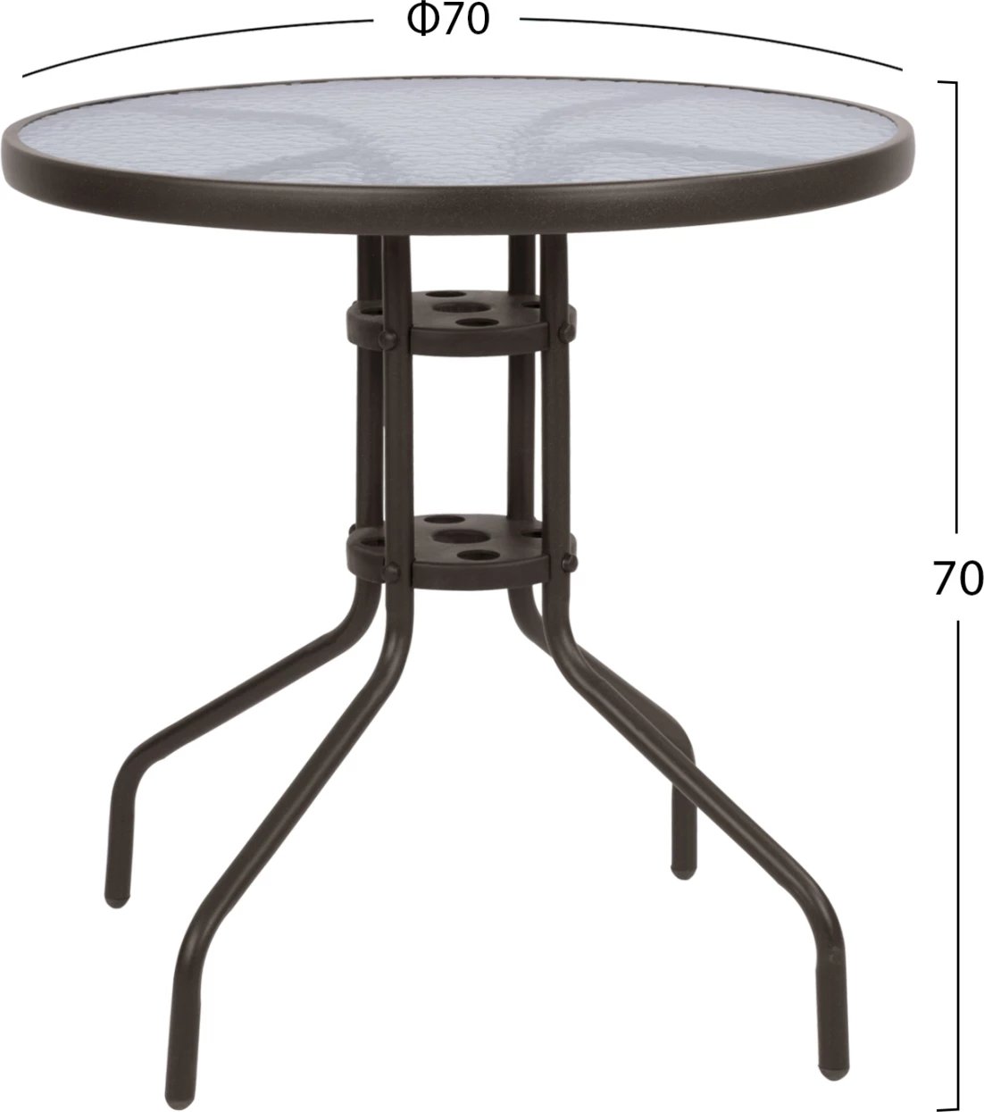 Tavolinë metalike kafe '70x70 FH5146.02