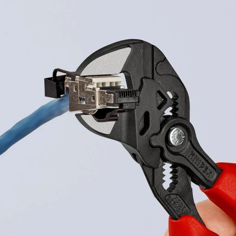 Pincerë Knipex 86 02 180, dorezë plastike, 180 mm, e kuqe