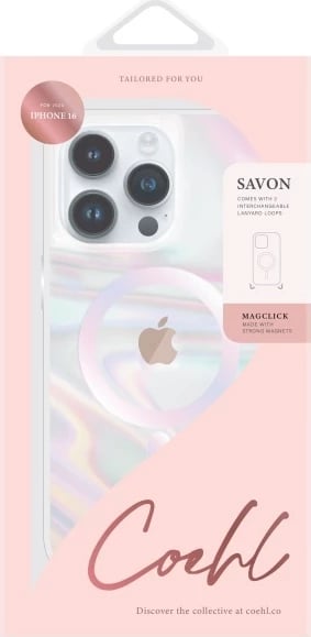 Mbështjellës UNIQ Coehl Savon me karikim magnetik për iPhone 16, Transparent