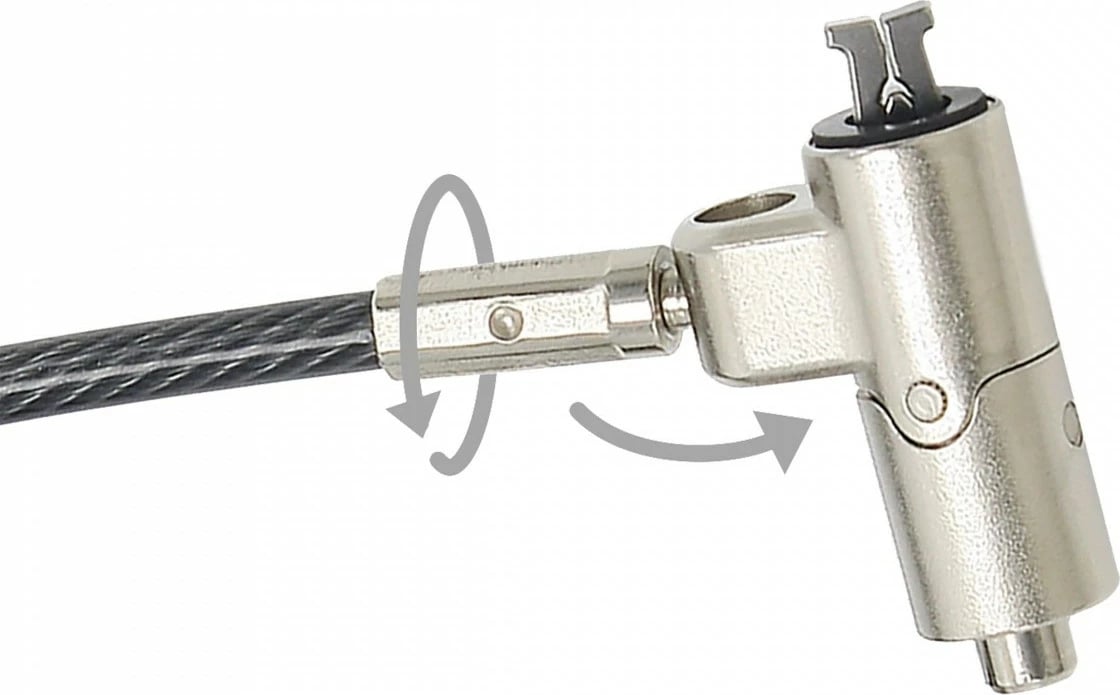 Kabllo sigurie DICOTA Nano Ultra Slim, 2 m, me kyç, E zezë/Argjend