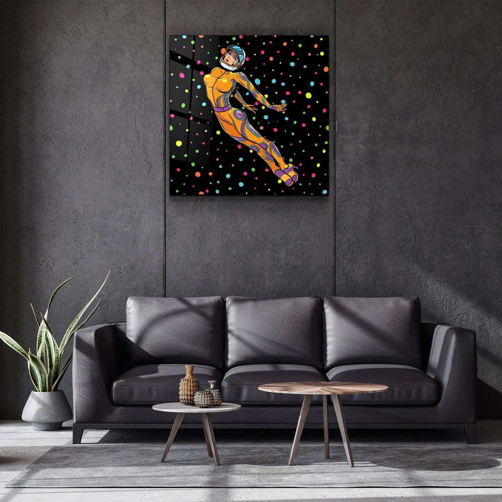 Pikturë dekorative prej xhami të temperuar, shumëngjyrëshe, Wallity KRV-1002, 50x50