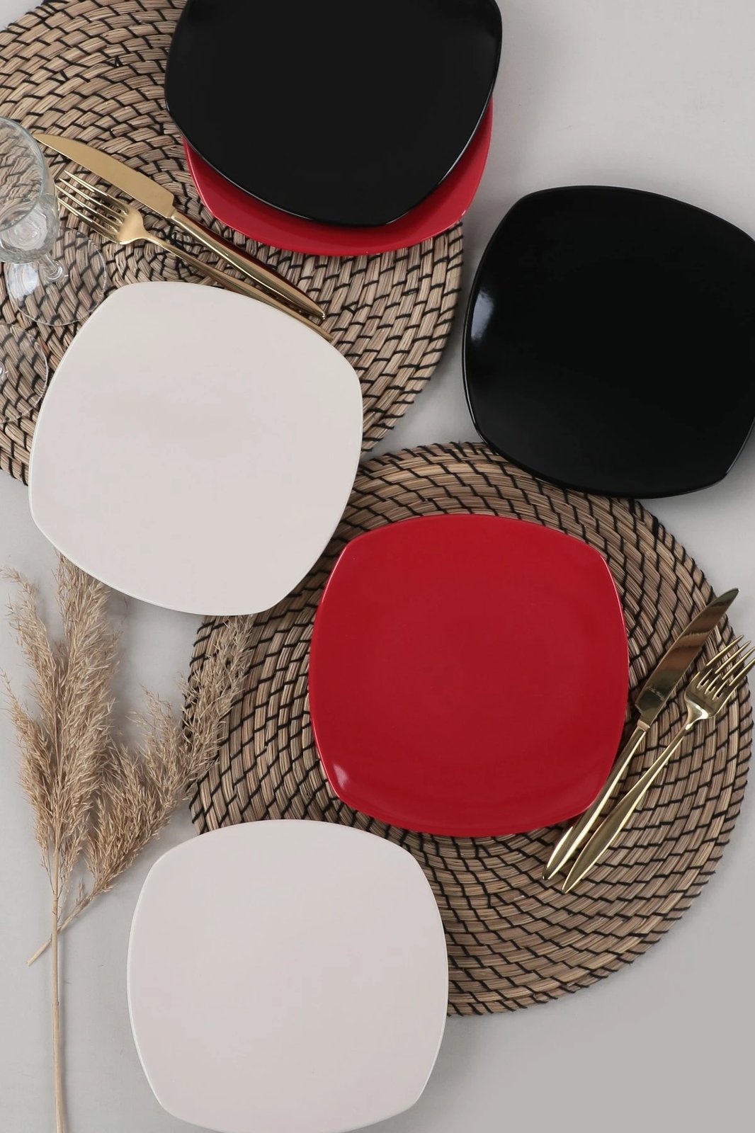 Set pjatash ëmbëlsirash, shumëngjyrëshe, 6 copë, Hermia Concept, ST001306F20XA000000MAYD100