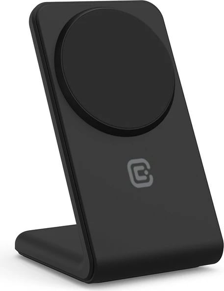 Karikues wireless 2-në-1 CRONG MagSpot Stand me MagSafe për iPhone dhe AirPods, 15W, i zi