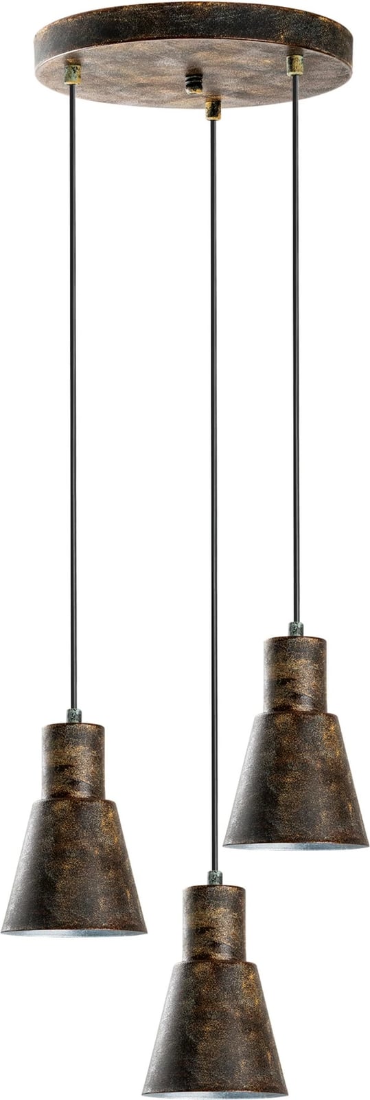 Llambë tavani Opviq, KONIKKEM-6357-3-RETRO, metal, ngjyrë antike, lartësi e rregullueshme, 40cm