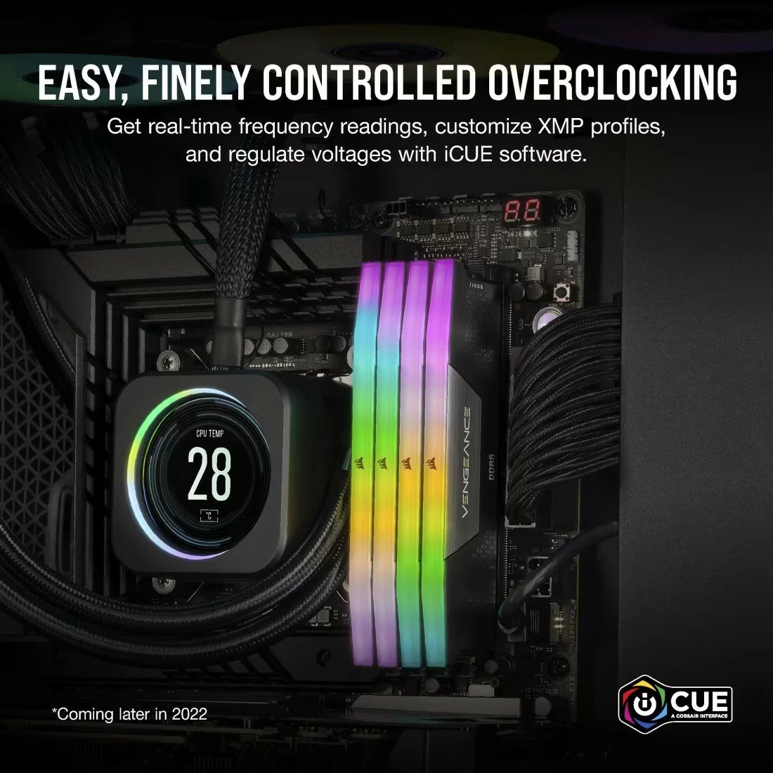RAM Memorje Corsair Vengeance RGB DDR5, 48GB (2x24GB), 6400MHz, CL36, E zezë