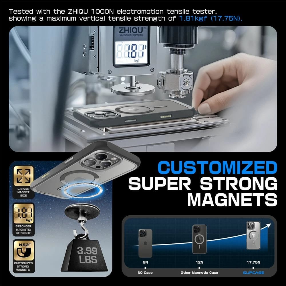 Mbështjellës Supcase UB Mag për iPhone 16 Pro Max, MagSafe, Gri