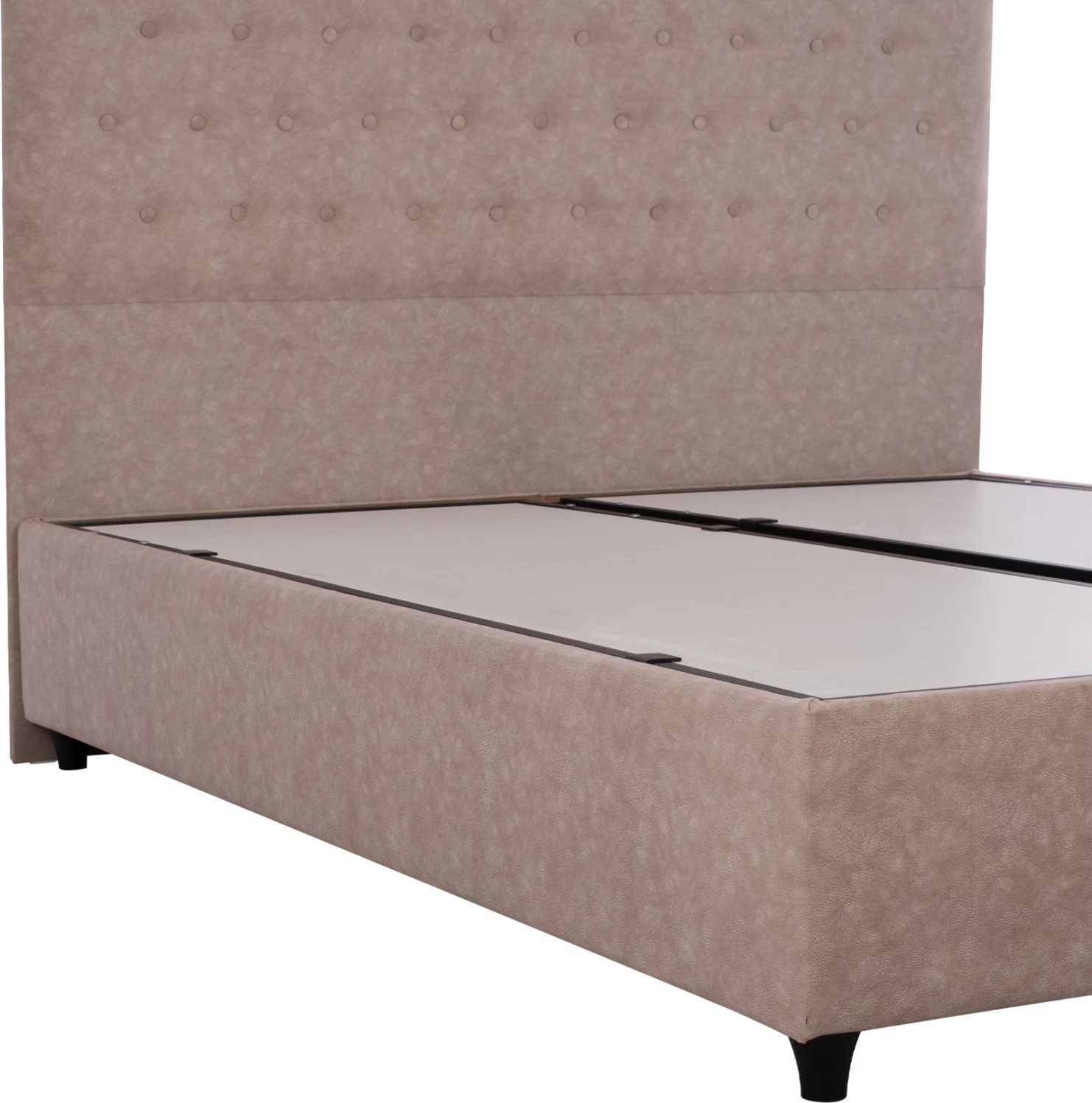 Krevat MALENA, me hapësirë ruajtjeje, pëlhurë nubuck, 160x200