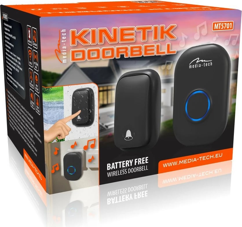 Zile dere pa bateri Media-Tech MT5701, wireless, e zezë