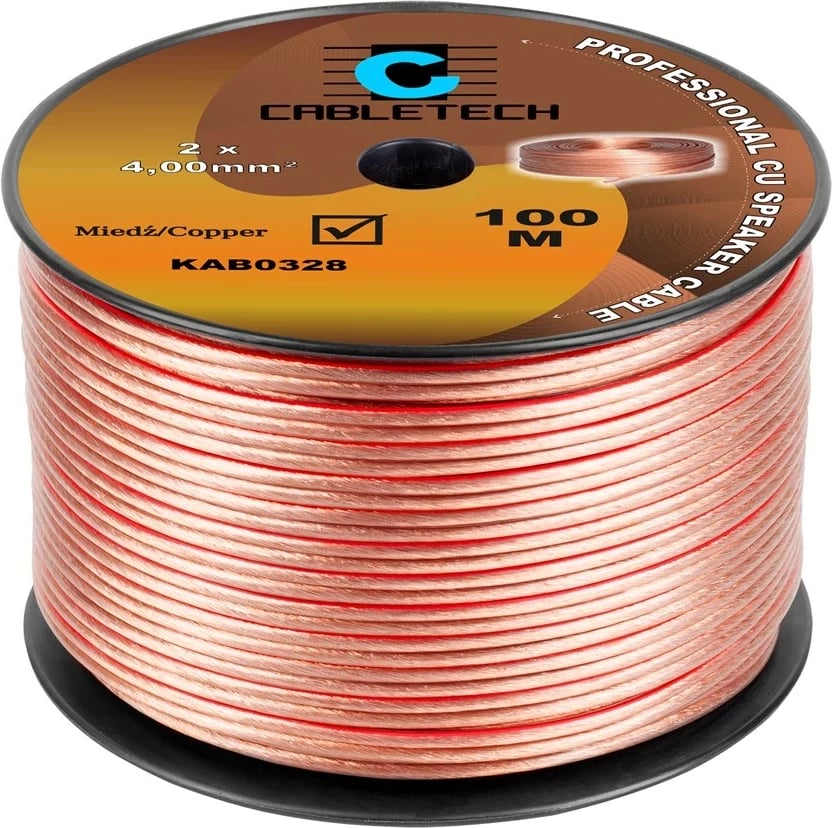 Kabëll altoparlanti CABLETECH 4mm, 100m