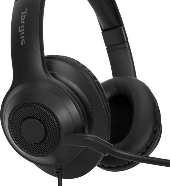 Kufje me tela Targus Wired Stereo Headset, USB, mikrofon boom, e zezë Kufje me tela Targus Wired Stereo Headset, USB, mikrofon boom, e zezë
