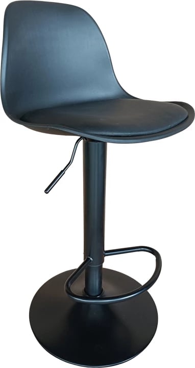 Karrige për bar Louser, e zezë, e rregullueshme në lartësi, 44x46x114cm Karrige për bar Louser, e zezë, e rregullueshme në lartësi, 44x46x114cm