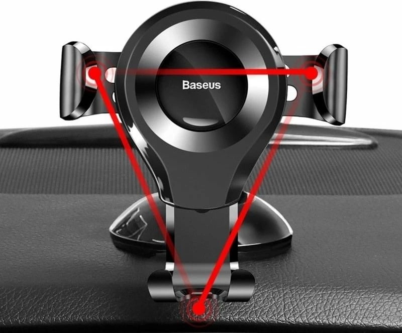 Mbajtës graviteti për celular Baseus Osculum SUYL-XP09, për xham ose panel, zi e kuqe