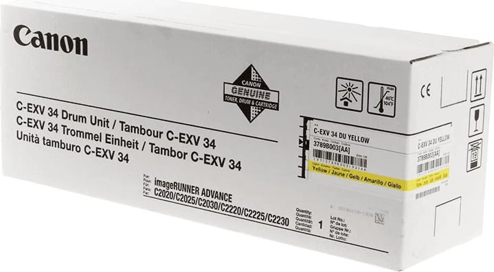 Njësi drum, Canon, C-EXV34 3789B003, rendiment 36000 faqe, standard, e verdhë